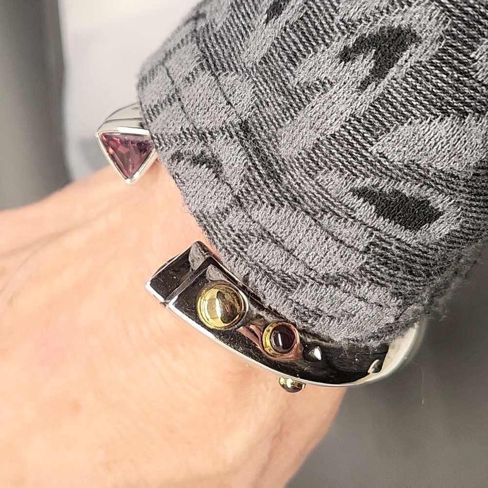 Amethyst hinged bracelet w/ complimentary ring - Picture 13 of 13